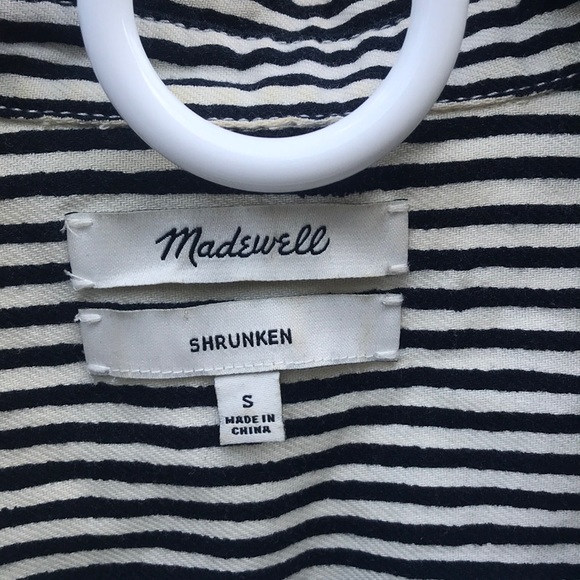 Madewell striped long sleeve button down - Picture 2 of 2